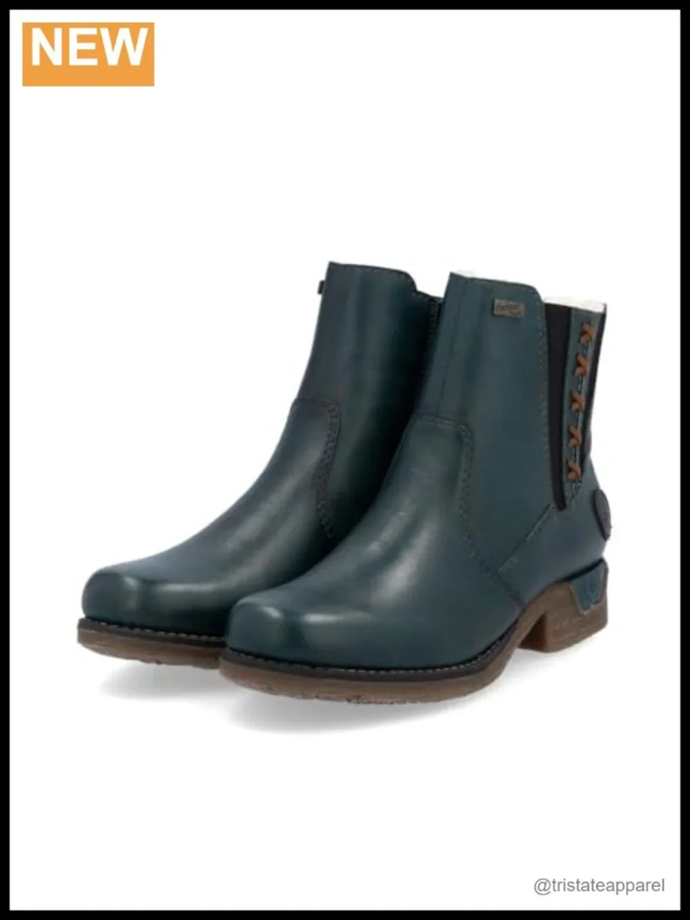 Rieker Women's Leather Chelsea Ankle Boots Water Resistant Zip